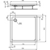 Поддон для душа Ideal Standard Hotline 90x90 квадратный с сифоном