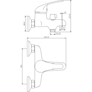 Купить Смеситель для ванны с душем Rossinka Y Y40-30 в Москве с доставкой Смеситель для ванны с душем Rossinka Y Y40-30