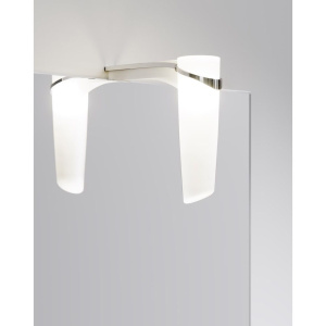 Зеркало Aqwella Leon MP 40 белое, со светильником