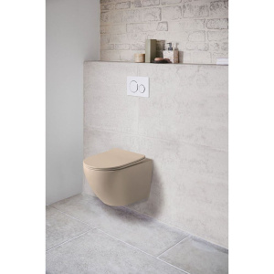 Купить Унитаз подвесной Vincea Globo VT1-14SMC матовый капучино в Москве с доставкой Унитаз подвесной Vincea Globo VT1-14SMC матовый капучино