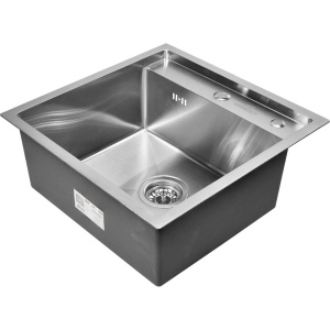 Мойка кухонная Wisent 5050 с дозатором, сатин