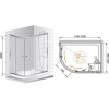 Душевой уголок Cezares Anima ANIMA-W-RH-2-120/100-C-Cr-R