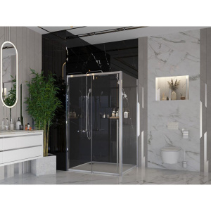 Душевой уголок Ambassador Intense 110021102IX-100IX 130х100 см, профиль хром