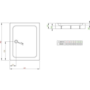 Купить Поддон для душа Radaway Laros D 100x90 в Москве с доставкой Поддон для душа Radaway Laros D 100x90