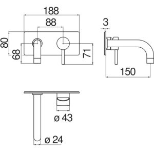Смеситель для раковины Nobili Live LV00198CR Chrome
