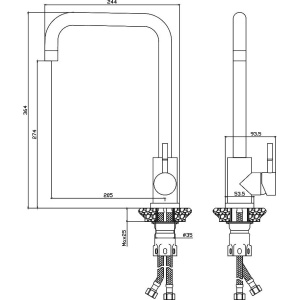Смеситель для кухни Olive'S Balear 13435-2BL