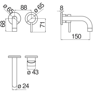 Смеситель для раковины Nobili Live LV00199CR Chrome
