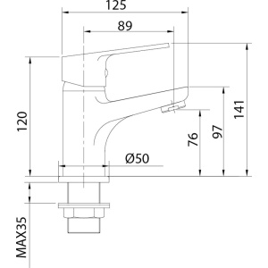 Смеситель для раковины Milardo Helic HELSB00M01