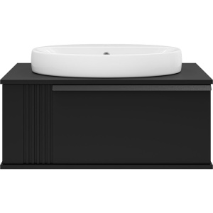 Тумба с раковиной Brevita Savoy 80, подвесная, черная