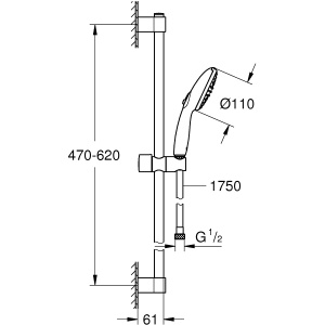 Купить Душевой гарнитур Grohe Tempesta 110 27598003 хром в Москве с доставкой Душевой гарнитур Grohe Tempesta 110 27598003 хром
