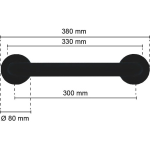 Поручень Ridder А00130110 чёрный, 30 см