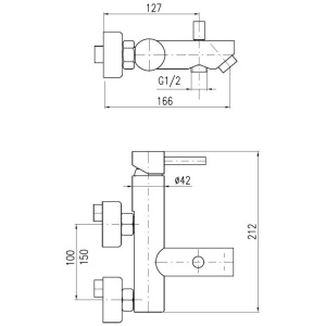 Смеситель для ванны с душем Rav Slezak Seina SE954.5Z золото