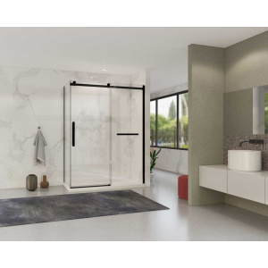 Душевой уголок Vincea Como Soft VSR-1CS8015CLB 150x80 см профиль черный, стекло прозрачное