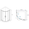 Душевой уголок RGW Classic CL-54-B 100x100