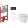 Комплект Унитаз подвесной BOCCHI Etna белый + Крышка белая, с микролифтом + Инсталляция TECE Now 9400414 4 в 1 с кнопкой смыва
