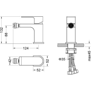 Смеситель для биде Aquatek Лира AQ1418CR хром
