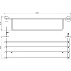 Полка для полотенец Aquatek Бетта AQ4615BGM оружейная сталь