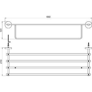 Купить Полка для полотенец Aquatek Бетта AQ4615BGM оружейная сталь в Москве с доставкой Полка для полотенец Aquatek Бетта AQ4615BGM оружейная сталь