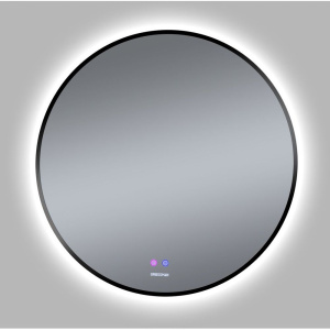 Купить Зеркало круглое Grossman Cosmo-норма Black 80 с подсветкой, с антизапотевателем в Москве с доставкой Зеркало круглое Grossman Cosmo-норма Black 80 с подсветкой, с антизапотевателем