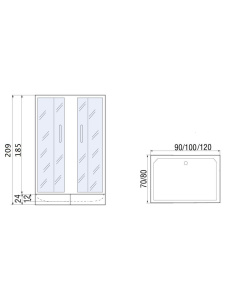 Купить Душевое ограждение без поддона River MORAVA XL 120/80/24 MT (10000003375) в Москве с доставкой Душевое ограждение без поддона River MORAVA XL 120/80/24 MT (10000003375)