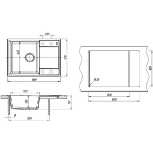 Мойка кухонная Lemark Imandra 640 9910024 шампань