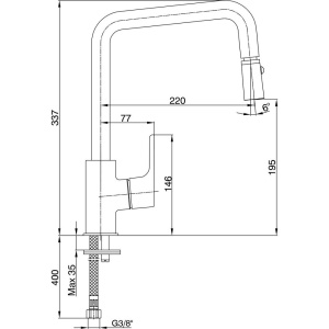 Смеситель для кухни E.C.A. Luna 102118049EX