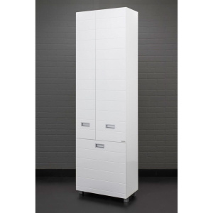 Шкаф-пенал Домино Cube 60 с бельевой корзиной