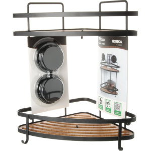 Полка Fixsen Magic 920B-2 угловая, двойная, черная