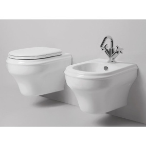 Купить Унитаз подвесной Azzurra Charme 52x42 сиденье с микролифтом, петли хром в Москве с доставкой Унитаз подвесной Azzurra Charme 52x42 сиденье с микролифтом, петли хром