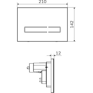 Кнопка смыва AM.PM Touch Pro черная глянцевая