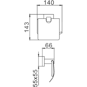 Держатель туалетной бумаги Haiba HB89 03 черный