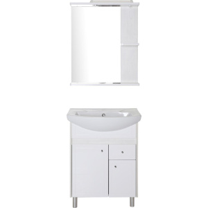 Купить Тумба с раковиной ASB-Mebel Орхидея 60 белая, северное дерево в Москве с доставкой Тумба с раковиной ASB-Mebel Орхидея 60 белая, северное дерево