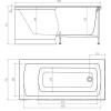 Акриловая ванна Timo Ritta 1270 120x70 см, с каркасом