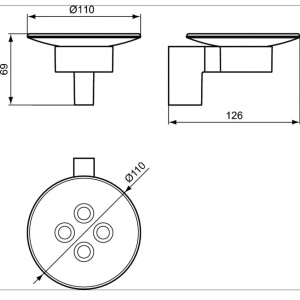 Купить Мыльница для ванной Ideal Standard Connect A9155AA хром в Москве с доставкой Мыльница для ванной Ideal Standard Connect A9155AA хром