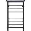 Полотенцесушитель водяной Comfysan Luce W-8 80х40 черный матовый, с полкой