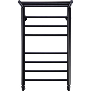 Полотенцесушитель водяной Comfysan Luce W-8 80х40 черный матовый, с полкой