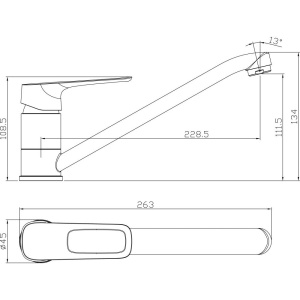 Смеситель для кухни Rossinka RS46 -21