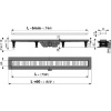 Душевой трап (лоток) AlcaPlast APZ10-Simple APZ10-Simple 750 с решеткой и опорами