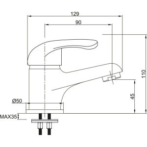 Смеситель для раковины Olive'S Profi PF1500 хром