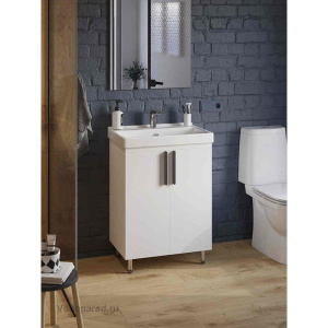 Купить Раковина мебельная Sanita Luxe Fest 60 WB.FN/Fest/60-C/WHT.G/S1 белая в Москве с доставкой Раковина мебельная Sanita Luxe Fest 60 WB.FN/Fest/60-C/WHT.G/S1 белая