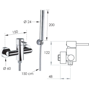 Смеситель для душа Remer X Style X39