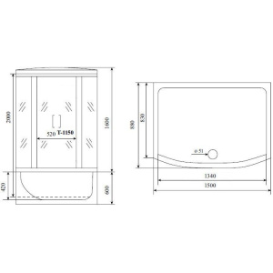 Купить Душевой бокс Timo Standart T-1150 в Москве с доставкой Душевой бокс Timo Standart T-1150