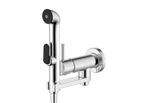 Набор с гигиеническим душем (смеситель + гигиеническая лейка + шланг + шланговое подсоединение с держателем) Aquatek AQ1819CR Ника