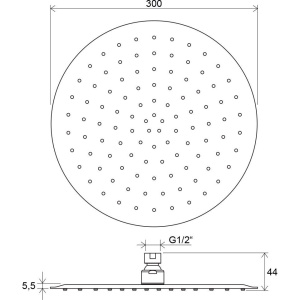 Верхний душ Ravak Chrome 984.00 Slim