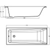 Акриловая ванна Cersanit Lorena 64265 170x70 см, с каркасом, ультрабелая