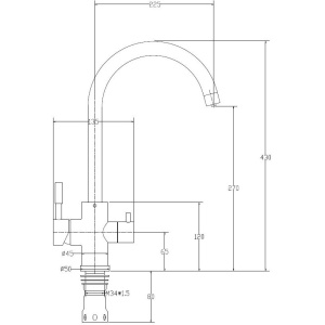 Смеситель для кухни ESKO K22 хром