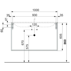 Тумба под раковину Keuco Plan 100 32972300000 белая