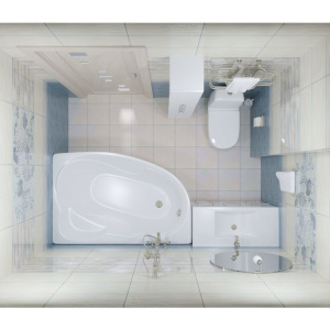 Купить Акриловая ванна Triton Николь L 160x100 см, угловая, с каркасом, асимметричная в Москве с доставкой Акриловая ванна Triton Николь L 160x100 см, угловая, с каркасом, асимметричная