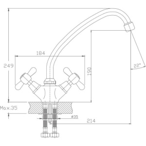 Купить Смеситель для кухни Haiba HB25 HB4125 в Москве с доставкой Смеситель для кухни Haiba HB25 HB4125