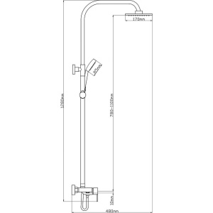 Купить Душевая стойка BOOU B7060SB-39 в Москве с доставкой Душевая стойка BOOU B7060SB-39